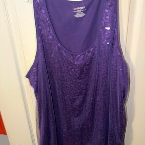 Lane Bryant Sparkling Purple Tank Top